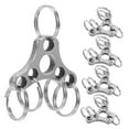 thumbnail image 6 of WASHWEPE 5Pcs Silver Clip Shape Key Chain Carabiner Clip Small Ample Key Storage Lightweight and Portable 1.0x0.8x0.1in, 6 of 8