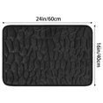 thumbnail image 6 of Unique Bargains Memory Foam Bathroom Rugs Ultra Soft Bath Mat Quick Dry Bath Carpet Rug Black 16"x24", 6 of 7