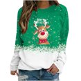 thumbnail image 1 of Mujeres moda cuello redondo Navidad manga larga Tops blusa pulóver sudadera Fridja  FKASFK1417, 1 of 5