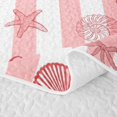 thumbnail image 5 of Erosebridal Girls Pink Ribbon Bow Quilt King,Ocean Seashell Starfish King Coverlet Set for Teens Women, 5 of 7