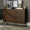 thumbnail image 6 of Walker Edison Modern Dark Walnut 6-Drawer Dresser, 36"H x 52"L x 16"W, 6 of 11