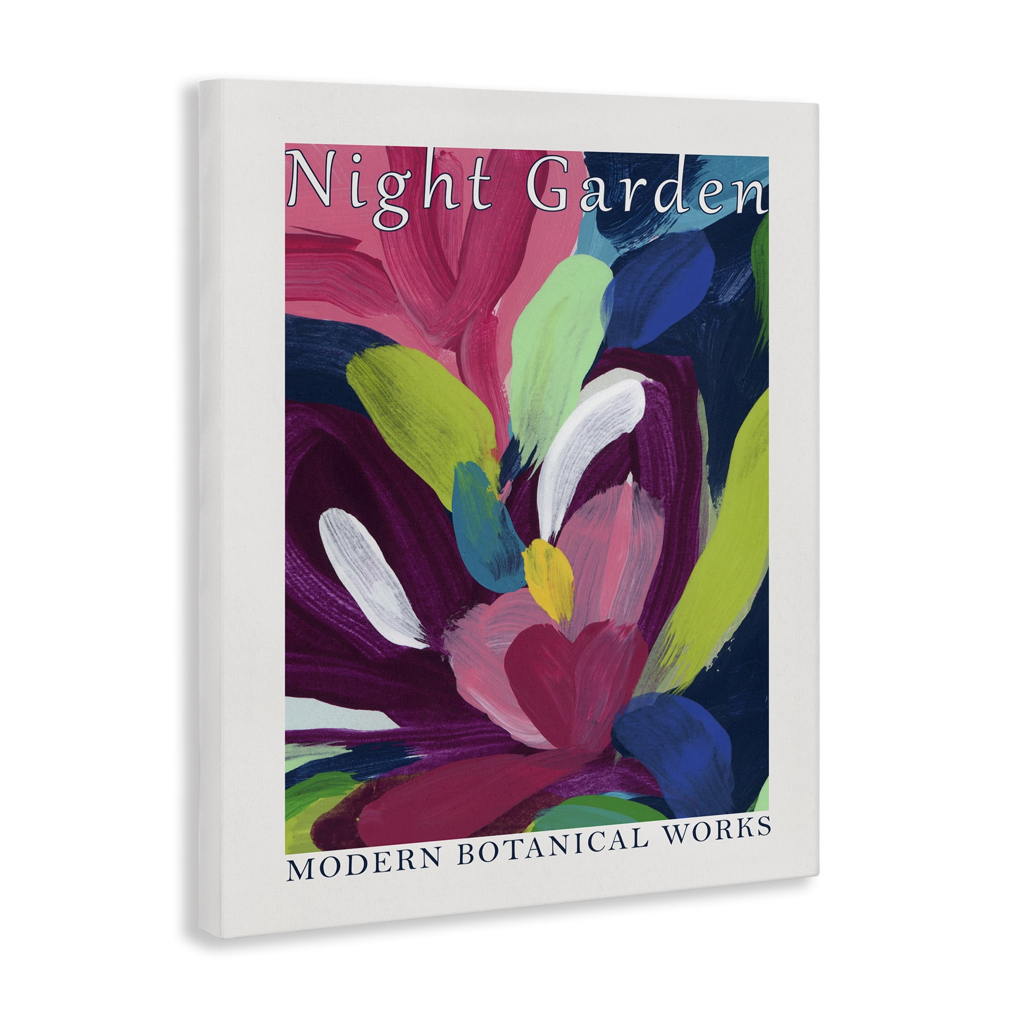 Stupell Industries Night Garden Museum Abstract Painting Wrapped Canvas Art Print Wall Art, 24 x 30
