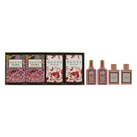Gucci Bloom and Flora 4 pcs Miniature Gift Set For Women
