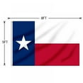 thumbnail image 2 of Texas Flag Embroidered and Sewn Heavyweight 100D Polyester Flag, 2 of 9