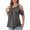 Gray, variant on Plus Size Cold Shoulder Tops Women Trendy Short Sleeve Round Neck Tunic Tees Summer Dressy Casual Soft Solid Color Beach Vacation Blouses