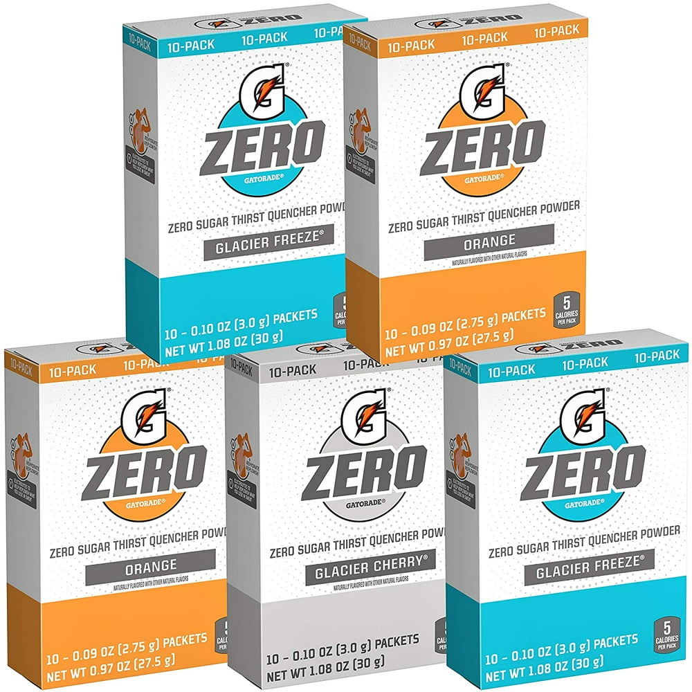 Gatorade G Zero Powder, Glacier Cherry Variety Pack, 0.10oz Individual