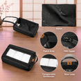 3-Pack Travel Packing Cubes, Black Fabric Organizer Set for Camping and ...