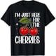 thumbnail image 1 of Playera de Cereza para Mujer: Playera Negra con Diseño Gráfico, Estilo Cortado, 1 of 7