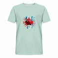 thumbnail image 3 of Tops para hombre, blusas y camisas de cuello redondo y manga corta para hombre, blusas casuales de moda con cuello redondo y manga corta para hombre, blusas de poliéster para hombre, 3 of 5