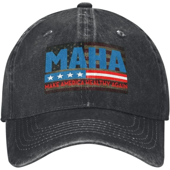 MAHA Make America Healthy Again 2024 Baseball Cap Adjustable Personalized Adult Sports Hats Black