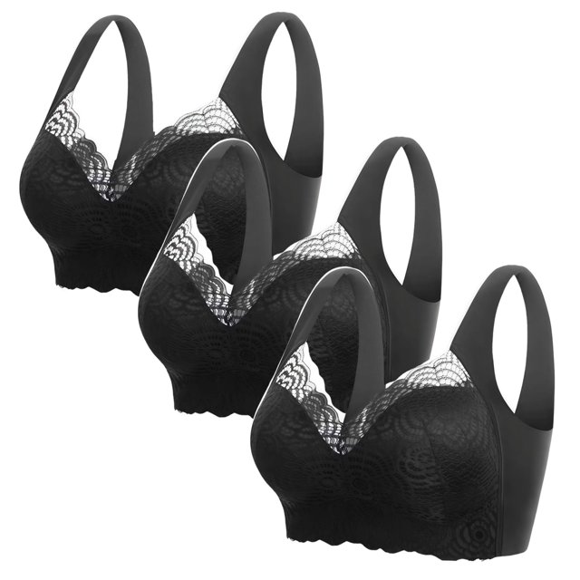 Women Comfort Lightweight Wireless Bras Correcting Bra For Seniors Plus Size Full Coverage Soft Everyday Bra