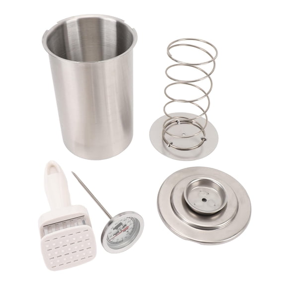 BOKYAN Stainless Steel Steamed Meat Cooker with Built‑In Thermometer & Tenderizing Needle – Pressure Cooker for Bacon & Meats