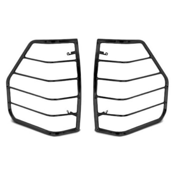 Black Horse Tail Light Guards Black Compatible with 2005-2011 Dodge Dakota-7DGDK05A