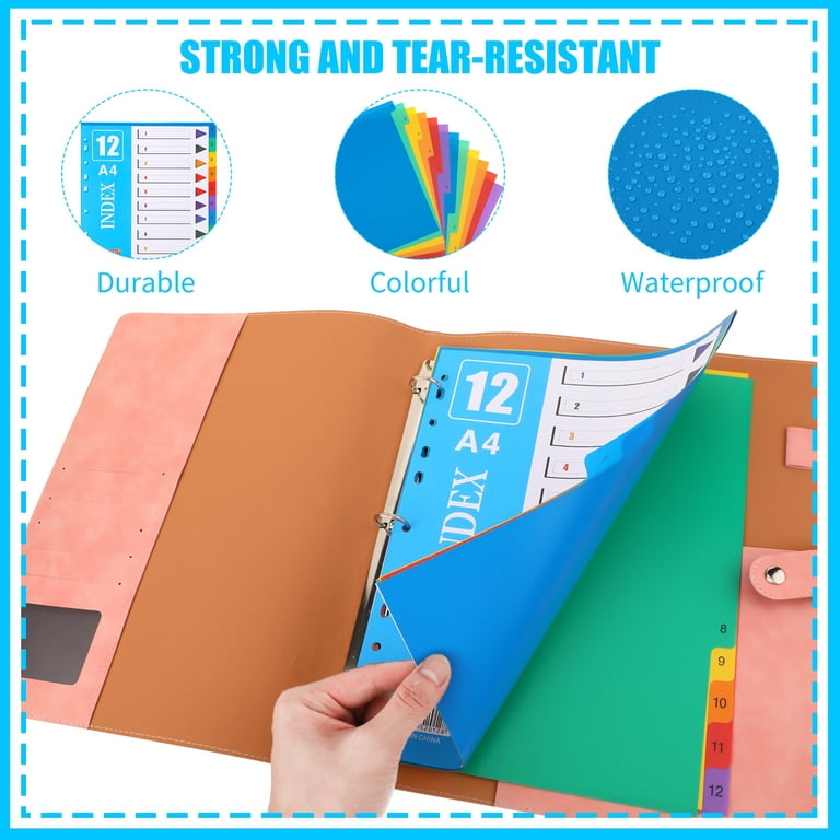 sixwipe 60-Tab Binder Dividers, 5-Set Plastic photo 7