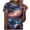 Blue#02, variant on JTZGDY Fashion 3D Tie Dye Galaxy Space T-Shirts for Women Cute Summer Short Sleeve Basic Crewneck Petite Tops Trendy Novelty Graphic Tees Blouse Red#01 L
