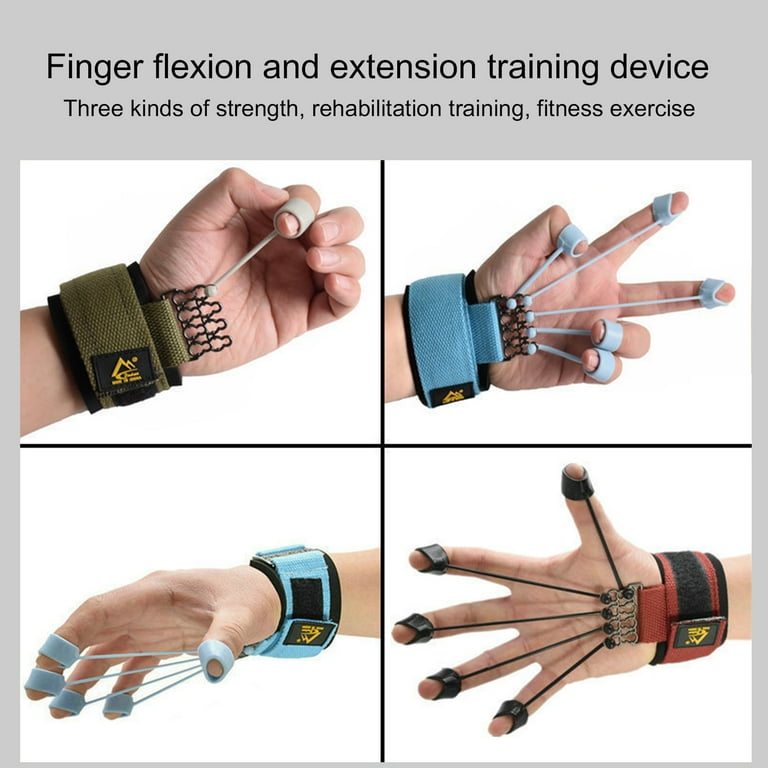 Porfeet Stretchy Finger Grip Portable Soft Finger Stretcher Hand Extensor Exerciser for Adults Red
