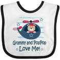 thumbnail image 3 of Inktastic Grammy and Poppop Grandson Bear Boys Baby Bib, 3 of 4