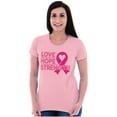 thumbnail image 4 of Breast Cancer Love Hope Strength Womens Slim Fit Graphic Tee Brisco Brands S, 4 of 5