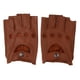 thumbnail image 1 of Guantes de ciclismo sin dedos unisex de cuero PU retro para adultos, para conducir, medio dedo L, 1 of 9