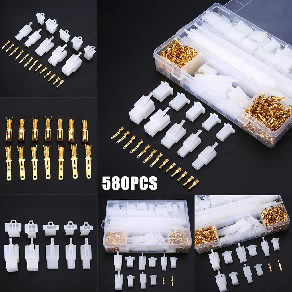 funtasica 580x Electrical Cable Wire Connector 2.8mm 6 9Pin male and female Cable Terminal Plug for Motorcycle