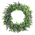 thumbnail image 2 of Bjutir Spring Wreaths 18 Inch Wreath Door Decoration Lavender Wreath Pendant Christmas Window Decoration Ring Green Flowers, 2 of 4
