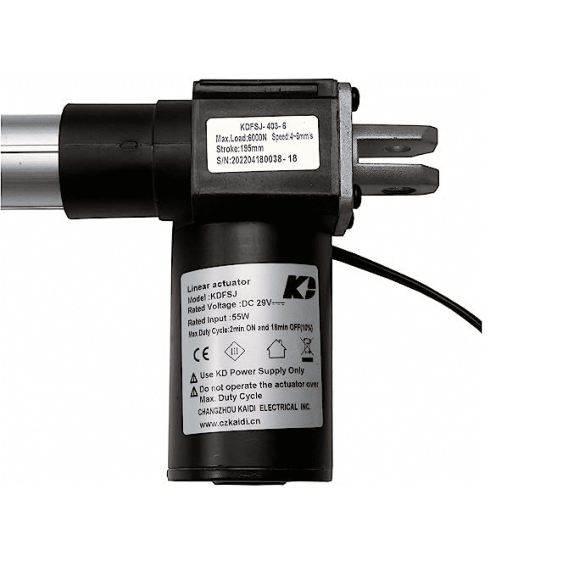 Kaidi Linear Actuator Motor Kit Model KDFSJ-403-6 for Power Recliner Lift Chairs Electric Sofa