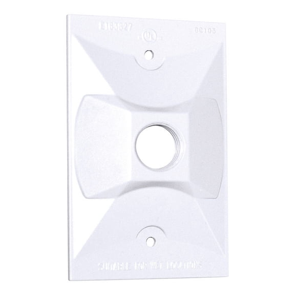 Sigma Cover 4.6 " X 2.84 " Al 1/2 " Hole Wht