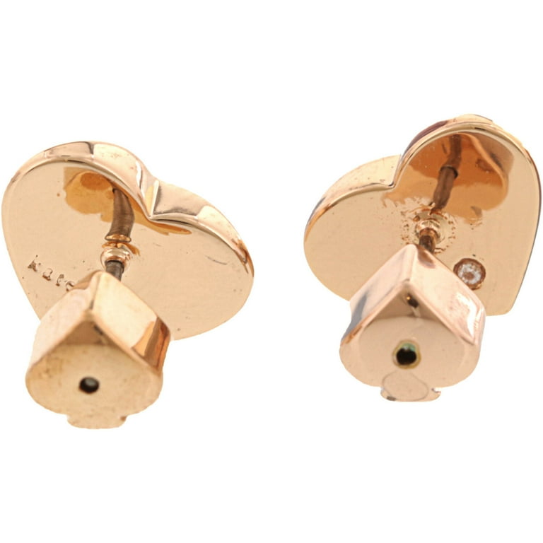 アクセサリー Kate Spade Heart Stud Earrings Rose Gold Kate Spade Heritage Spade Small Heart Stud Earrings In Rose