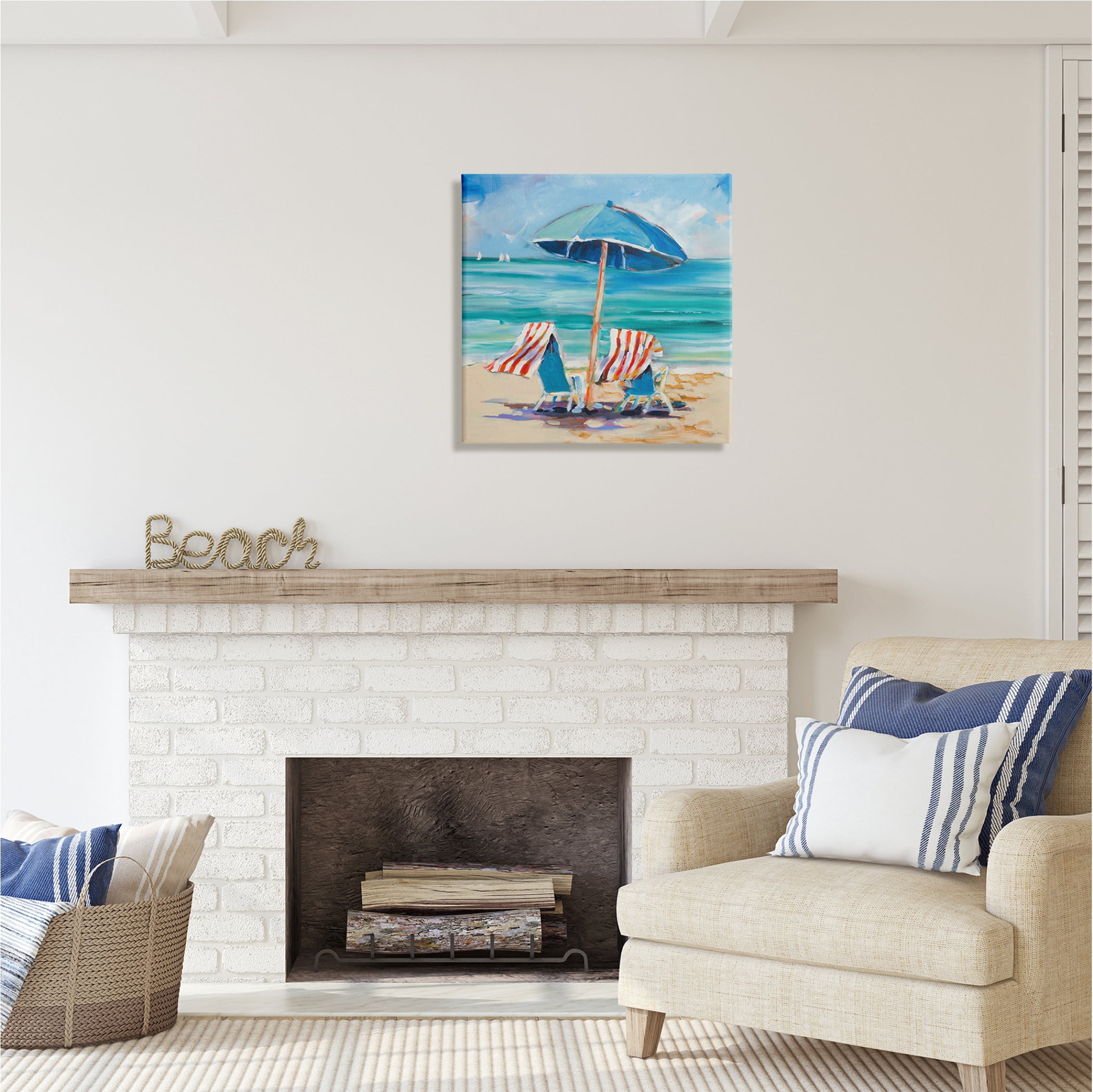 Stupell Industries Caribbean Delight Scenery Nature Painting Gallery Wrapped Canvas Print Wall Art, 24 x 24
