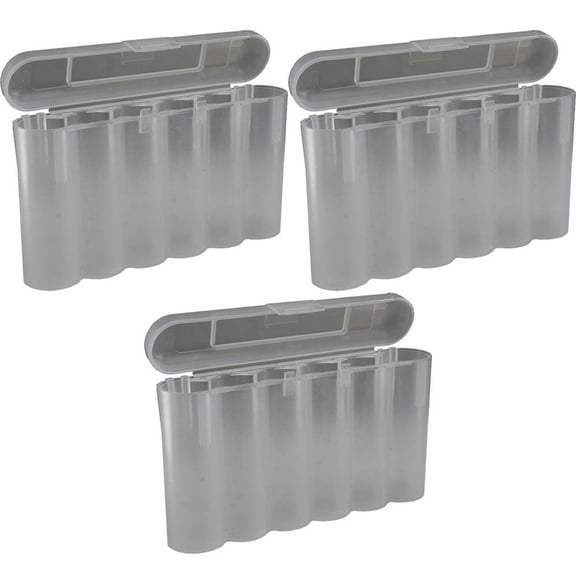 3 Clear 18650 & CR123A 6 Battery Holder Storage Case for 18650 Batteries