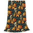 thumbnail image 2 of Zufioo Halloween Skull Fleece Blanket Queen Size,Plush Bed Blanket,Ultra Soft Throw Blanket,Plush Fuzzy Cozy Blanket Perfect for Bed,Couch-80"x60", 2 of 7