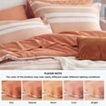 thumbnail image 2 of U by Bedsure Queen Comforter Set Burnt Orange, 7 Pieces Reversible Bed in a Bag, Striped Bedding Set, All-Season, 2 of 11
