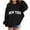 Black, variant on Odeerbi Kids Boys Girls Hoodies Printed Pullover Hooded Sweatshirts Children's Pattern Printed Round Neck Long Sleeve Hooded Sweatshirt Black