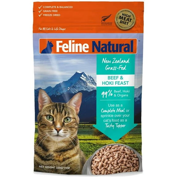 K9 Natural 9421905950343 3 oz Feline Natural Grain Free Hoki Beef Cat Food Pouch, 12 Piece