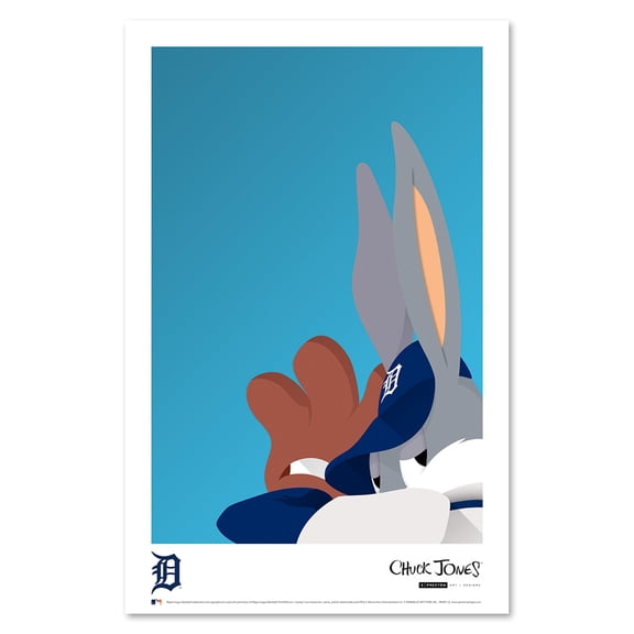 Bugs Bunny Detroit Tigers 11'' x 17'' Art Poster