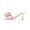 Pink, variant on Quaouag Women's Satin 3D Flower Pointed Toe Kitten Heel Sandals Mules Fashion Fish Mouth Slip On Non-Slip Dress Stiletto Sandals for Prom Party Wedding Sexy Satin Pumps