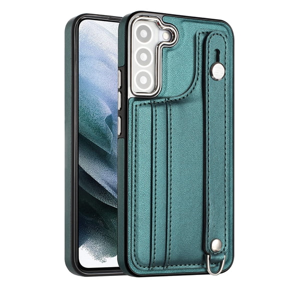 Nalacover Wallet Case for Samsung Galaxy S23 Plus, Business PU Leather Unique Design Wristband Kickstand Credit Card Holder Slots Shockproof Scratch Resistant Phone Case for Galaxy S23 Plus,Green