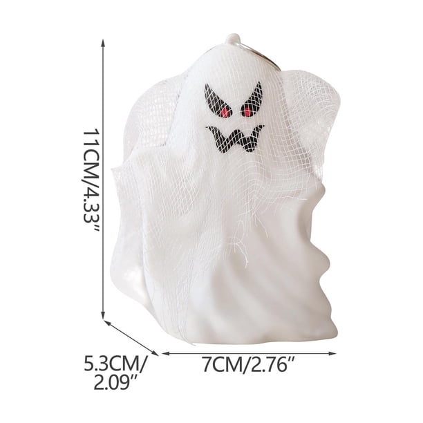 Adorno colgante de gasa fantasma de Halloween, pieza decorativa espeluznante e iluminada
