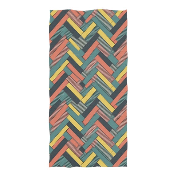 Oversized Beach Towel Extra Large Absorbent Microfiber Bath Towels Soft Quick Drying Colorful Strip 74"x37"