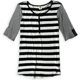 thumbnail image 1 of Camiseta henley Roxy High Spirits para Mujer Negro Pequeño, 1 of 1