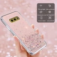 thumbnail image 5 of Compatible with Samsung S10e Case Glitter Clear Green,Phone Samsung Galaxy S10e Case Silicone Transparent Soft TPU Women Girls Shockproof Protective Slim Cover (Pink), 5 of 13