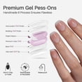 thumbnail image 5 of SHANGMENG Ombre French Tip Press on Nails Short Square , Naturally Stick on Nails in 32PCS Reusable Fake Nails Kit with Glue, Creamy French, 5 of 10