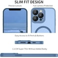 thumbnail image 3 of AIR-iPhone 11 Pro Case Compatible with MagSafe, Phone Case iPhone 11 Pro Magnetic Slim Thin Translucent Matte Back Shockproof Anti-Yellow Protective Cover Case for iPhone 11 Pro Light Blue, 3 of 4
