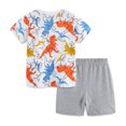 thumbnail image 5 of WOLLED Toddler Boys Cartoon Short Sleeve T-Shirt and Shorts Baby Kids Summer Casual Cotton Shorts Outfit Set for 2-8 Years Old, 5 of 10