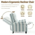 thumbnail image 6 of UIXE Stripe Pushback Recliner Chair Fabric Armchair Push Back Recliner Club Chairs Home Living Room, Stripe Blue, 6 of 6