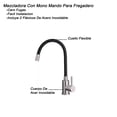 thumbnail image 2 of Monomando Para Fregadero Alfa  Flexible Negra Acero Inoxidable, 2 of 4