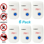 [6 Pack] Ultrasonic Pest Repeller Ultrasonic Pest Repellent Plug in Pest Control 100% Safe For Human and Pet Indoor Pest Control Ultrasonic Repellent for Mice, Cockroach, Ant, Spider, Mosquito