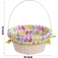 thumbnail image 3 of 3 Pcs Easter Bamboo Baskets with Polka Dots Lining and Handle, Woven Easter Eggs Hunting Bucket, Wicker Candy Toys Storage Baskets for Picnic, Gift Packing, Party Favors Decorations(10" X 12"), 3 of 7