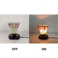 thumbnail image 4 of FSLiving Tiffany Baroque Style Glass Table lamp with Plug-in Dimmer & Timer Cord E26 Socket Dimmable Bedside Reading Light Stained Glass Shade Decorative for Bedroom No Drilling - 1 Pack, 4 of 7