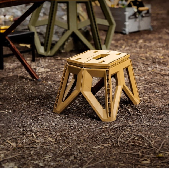 Feltree Outdoor Camping Small Folding Stool Concise Adult Small Stool Camping Portable Plastic Stool Fishing Stool Matza